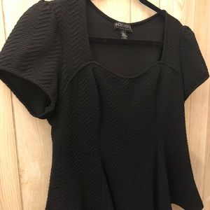 Peplum black top